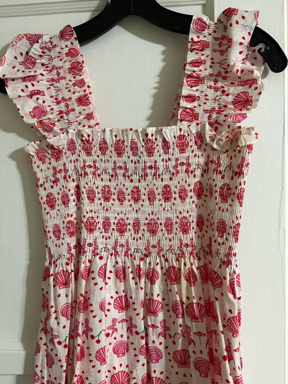 Hill House Pink Floral Maxi Dress with Ruffled Straps - Picture 3 of 5